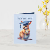 Carte Mete Graduation ajouter le message kangourou (Fleur jaune)
