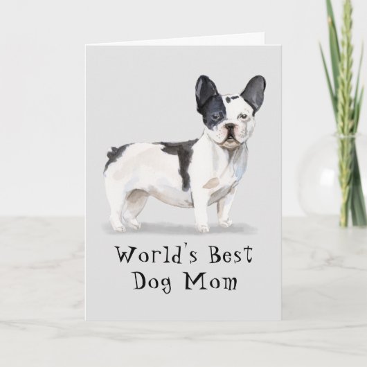 Carte Mete World's Best Chig Mom Aquarelle Anniversaire (Devant)
