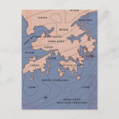 Carte météo ancienne de Hong Kong (Devant)
