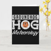 Carte Météorologie de la marmotte Ground Hog _3  (Fleur jaune)