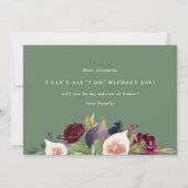 Carte Métron floral rose, bordeaux et figuier (Dos)