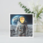 Carte Mets mon visage dans l'image, astronaute, espace (Debout devant)