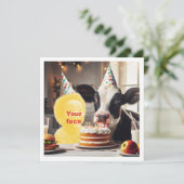 Carte Mets mon visage dans l'image, fête d'anniversaire  (Debout devant)