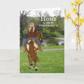 Carte Mets-toi !| Jeune fille sur un barrage d'été à che (Fleur jaune)