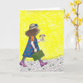 Carte Mettez juste un pied devant l'autre (Fleur jaune)