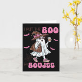 Carte Mettez Le Boo À Boujee Halloween Mignonne Lady Gho (Fleur jaune)