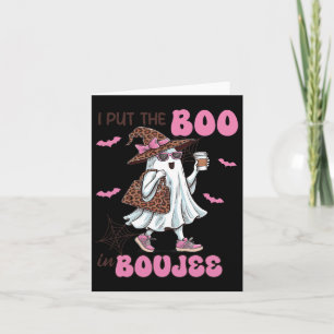 Carte Mettez Le Boo À Boujee Halloween Mignonne Lady Gho