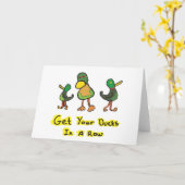 Carte Mettez Vos Canards Dans Une Rangée (Fleur jaune)