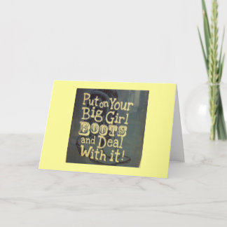 CARTE METTEZ VOS GRANDES BOOTS DE FILLES SUR/TRAITER AVE