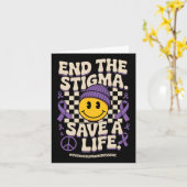 Carte Mettre fin à la Stigma Sauver une vie Super overdo (Fleur jaune)