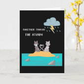 Carte mettre la tempête ensemble (Fleur jaune)