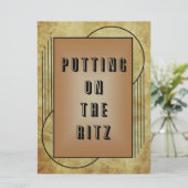 Carte Mettre sur l'invitation Ritz (Debout devant)