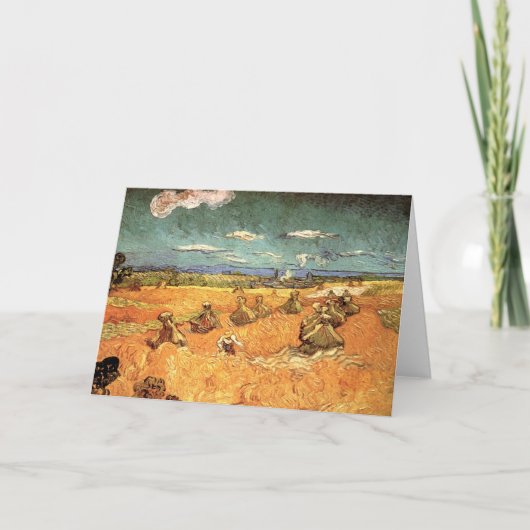 Carte Meules avec moissonneuse de Vincent van Gogh (Devant)