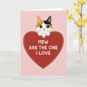 Carte Mew Are The One I Love Cat Card (Fleur jaune)