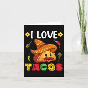 Carte Mexicaine Cinco De Mayo Chemise I Love Tacos
