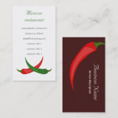 Carte mexicaine de restauration (Devant / Derrière)