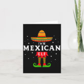 Carte Mexican Elf Christmas Sombrero Feliz Navidad Gift (Devant)