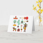 Carte mexican mariachi (Fleur jaune)