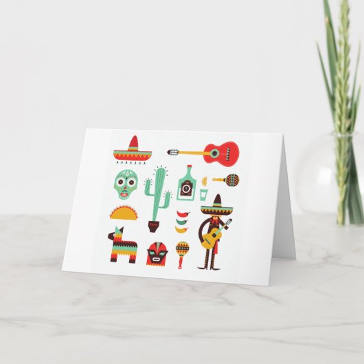 Carte mexican mariachi (Devant)