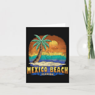Carte Mexico Beach Floride Souvenir Vintage en détresse