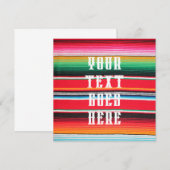 carte mexico mexicaine invitation serape mexique p (Devant / Derrière)