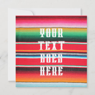 carte mexico mexicaine invitation serape mexique p