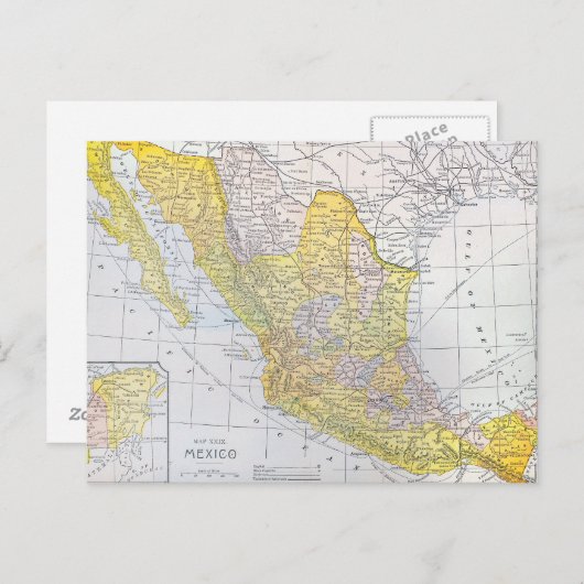 CARTE : MEXIQUE (Devant / Derrière)