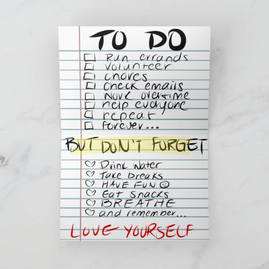 Carte MHM - Amour de soi (Intérieur)