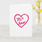 Carte Mi Amor Mon Amour (Fleur jaune)