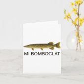 Carte Mi Bomboclat Funny Fish Jamaican Slang Graphic  (Fleur jaune)