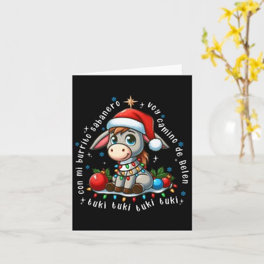 Carte Mi Burrito Sabynero Mexique Donkey Spani (Fleur jaune)