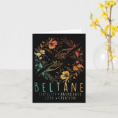 Carte Mi-été Solstice Beltane Fertilité Abunda (Fleur jaune)