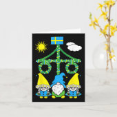 Carte Mi-été Solstice Maypole Midsomum Suède (Fleur jaune)