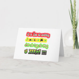 Carte Mi Juste un Jamaïcain ordinaire dat ah essayer de