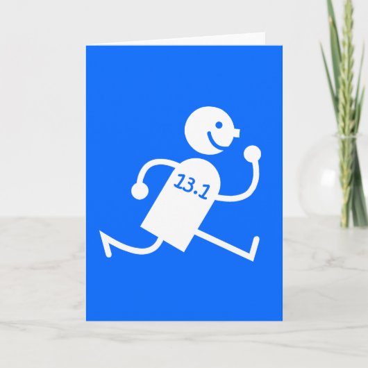 Carte Mi-marathon drôle (Devant)