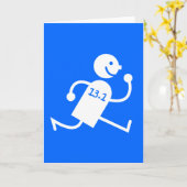 Carte Mi-marathon drôle (Fleur jaune)