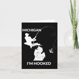 Carte Mi Michigan Fishing Jersey Cadeau Pour Pêcheurs Et