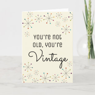 Carte Mi-siècle Moderne Funny Anniversaire Vintage