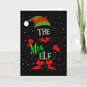 Carte Mia Elf tenue de Noël assortie pour famille