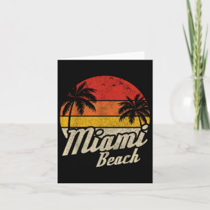 Carte Miami Beach Floride Fl Sunset Vintage Retro Vacati