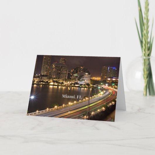 Carte Miami, Floride vue panoramique (Devant)