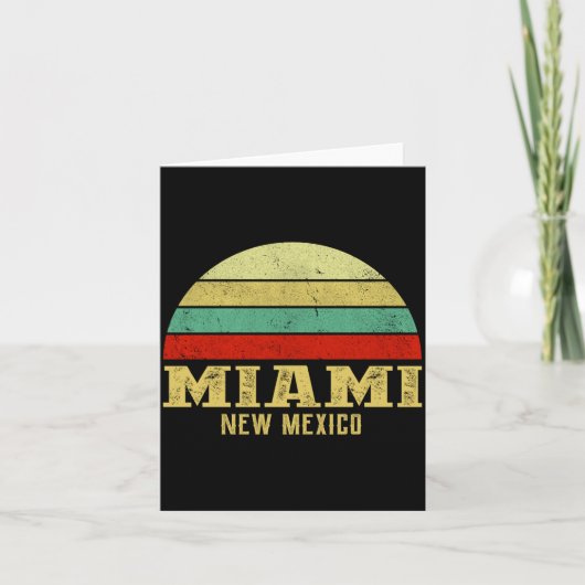 Carte Miami New Mexico Vintage Retro Sunset  (Devant)