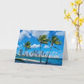 Carte Miami South Beach Floride Aquarelle (Fleur jaune)