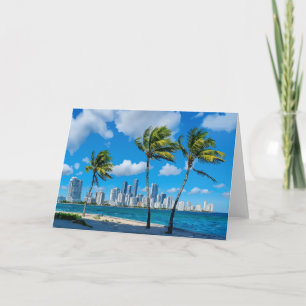 Carte Miami South Beach Floride Aquarelle