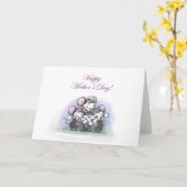 Carte Mic, Mac et Moe, joyeuse fête des mères (Fleur jaune)