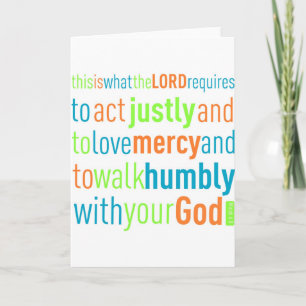 Carte Micah 6:8