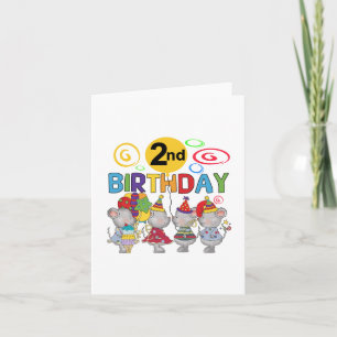 Carte Mice 2e anniversaire T-shirts et cadeaux
