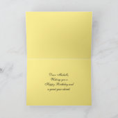 Carte Michelle Bonne Anniversaire Rose rouge, jaune et b (Intérieur)