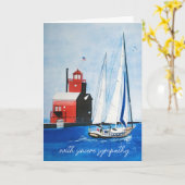 Carte Michigan Big Red Lighthouse (Fleur jaune)