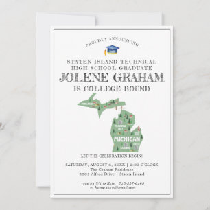 Carte Michigan   Fête de fin d'études pour l'université
